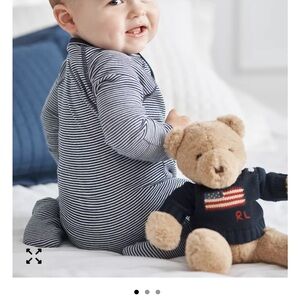 Polo Ralph Lauren Navy Striped Kids Footie